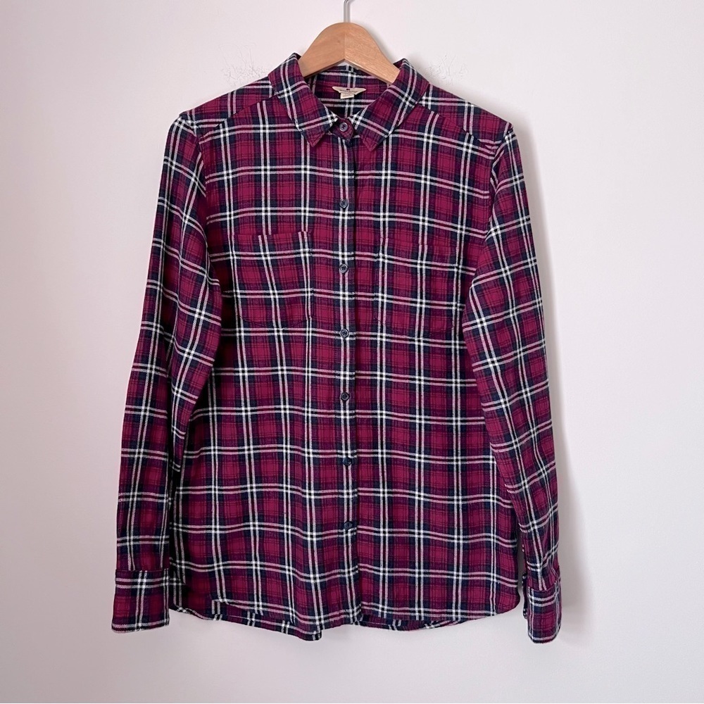 Woolrich Plaid Flannel Cotton Lightweight Button Up Shirt Granola Girl Fall